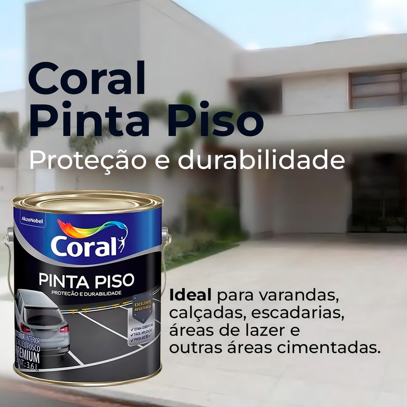 Tinta Pinta Piso Alta Resistencia 3,6lt Coral