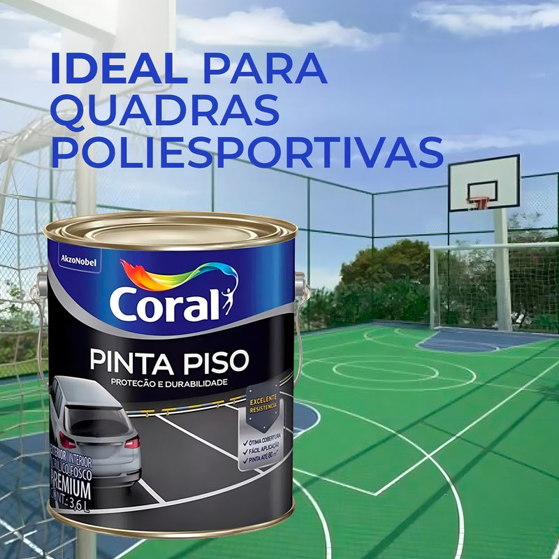 Tinta Pinta Piso Alta Resistencia 3,6lt Coral
