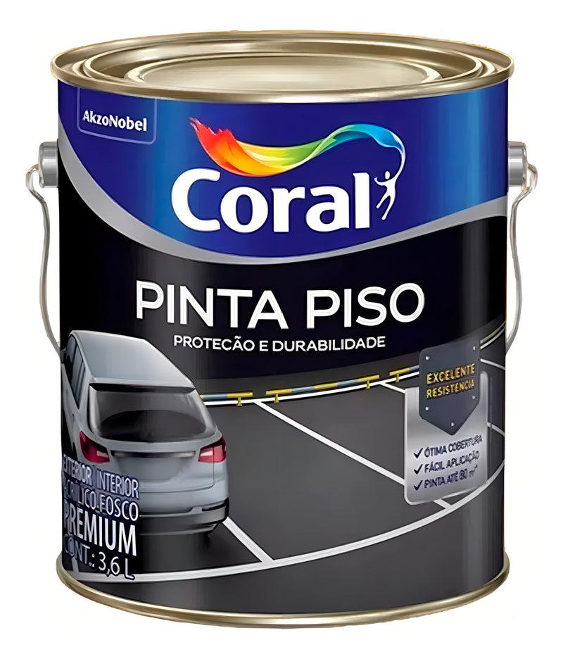 Tinta Pinta Piso Alta Resistencia 3,6lt Coral